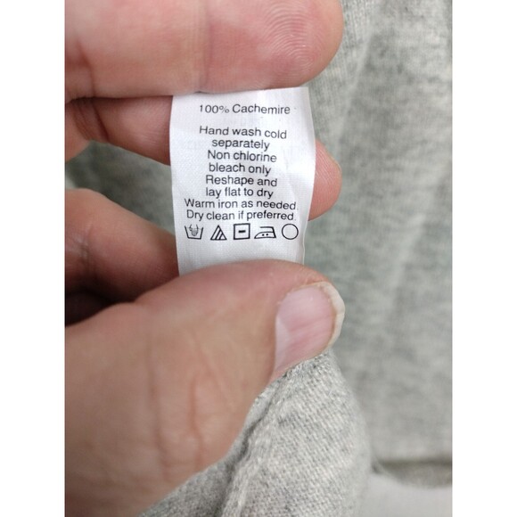 J Crew Collection Sweater Womens Small Gray Italian Cashmere Luxury Embellished - Picture 11 of 11